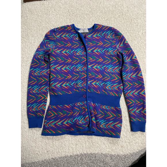 Valentino Sweaters - VTG Valentino Miss V Cashmere Blend Cardigan Sweater Womens Small 42/ 8 Italy